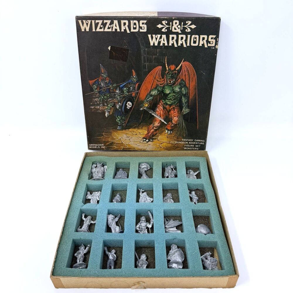 Wizzards and Warriors Monsters Grenadier WW02 1978 Complete 20 Figures